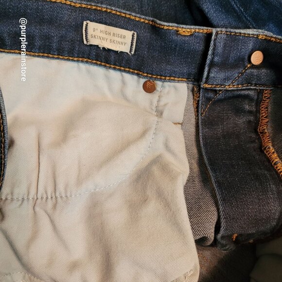 Madewell Jeans Size 28 Skinny 9" High Riser Larkspur Wash F8990 Stretch Denim - Picture 4 of 11